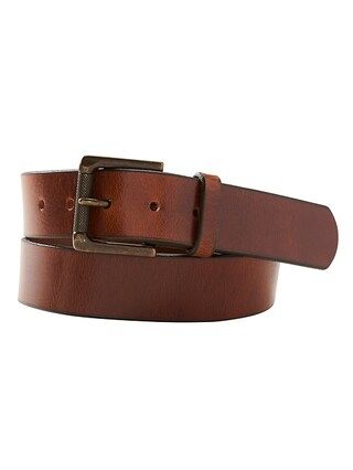 Leather Roller-Buckle Casual Belt | Banana Republic Factory