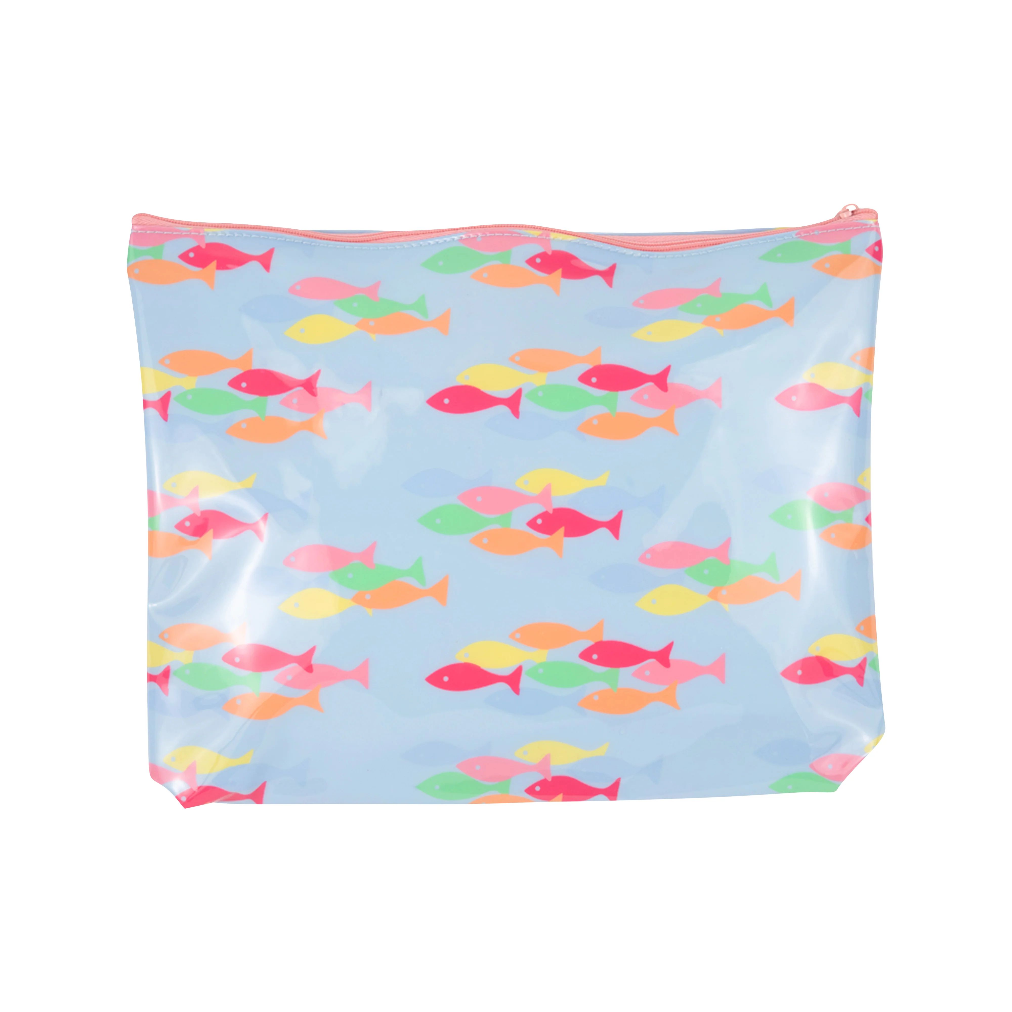 Duchess Ditty Bag - French Leave Fishies with Hamptons Hot Pink | The Beaufort Bonnet Company