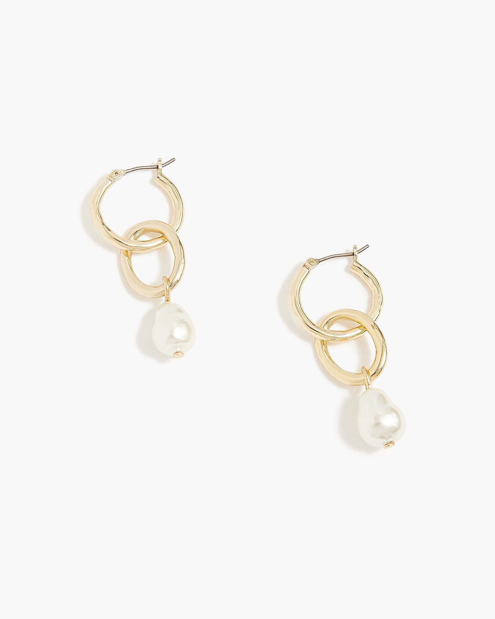 Pearl and circle hoop earrings | J.Crew Factory