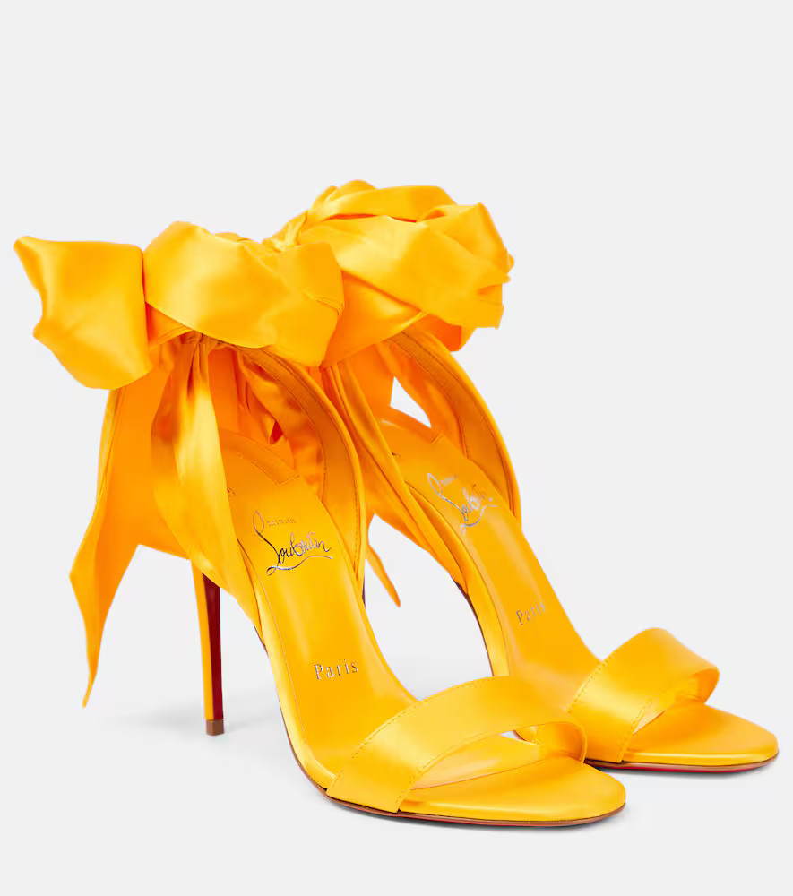 Christian Louboutin Sandali Du Désert 100 in raso | Mytheresa (IT)