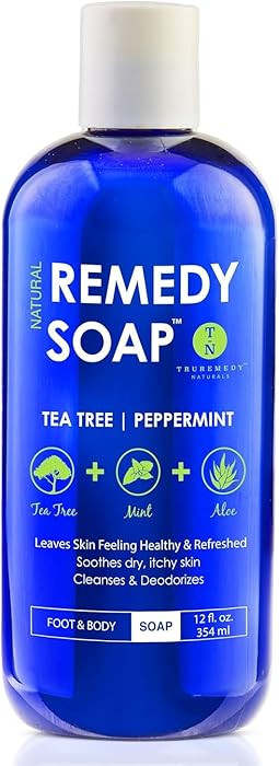 Truremedy Naturals 12 oz Tea Tree Oil Body Wash - Invigorating Tea Tree Soap with Peppermint, Alo... | Amazon (US)