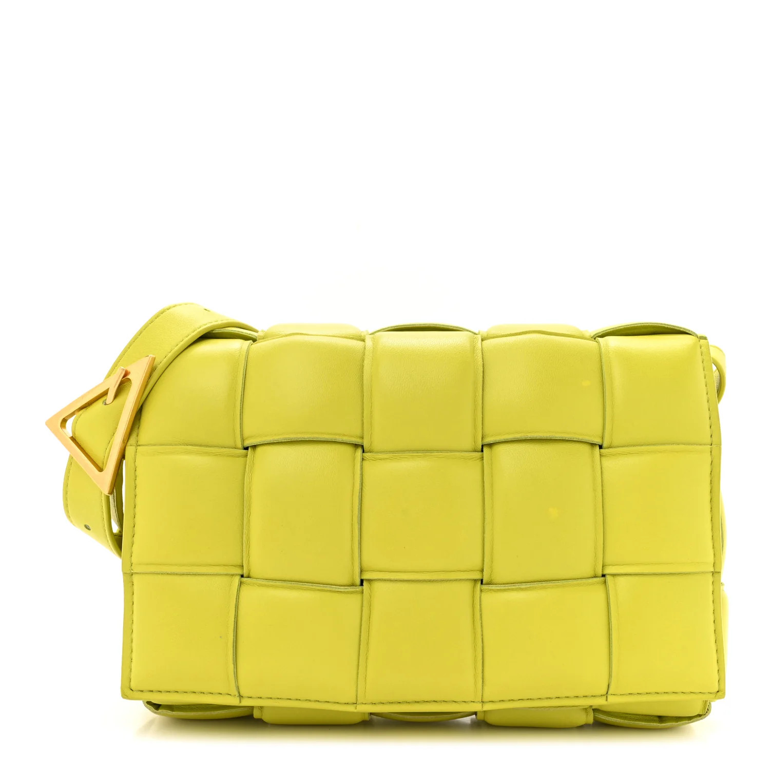 Nappa Maxi Intreccio Padded Cassette Crossbody Bag Kiwi | FASHIONPHILE (US)