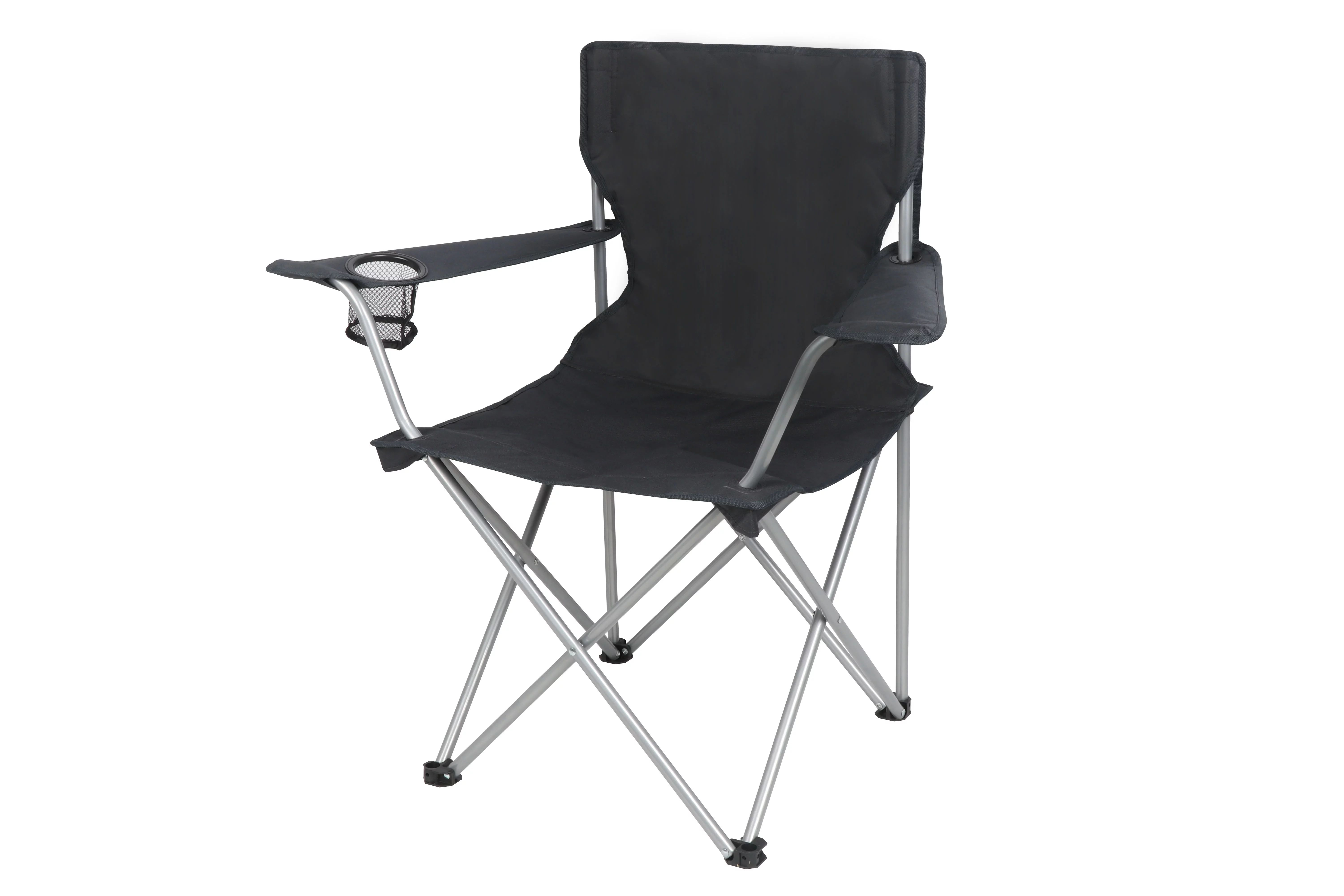 Ozark Trail Basic Quad Folding Outdoor Camp Chair, Black | Walmart (US)