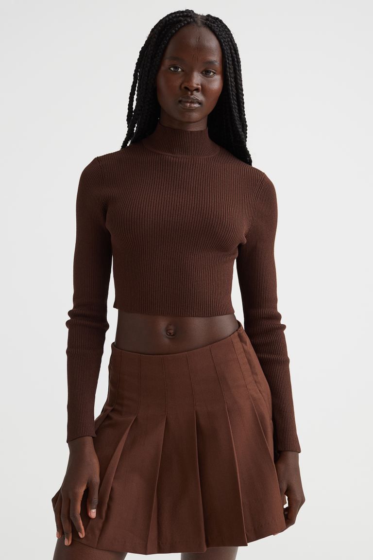 Ribbed Mock Turtleneck Top | H&M (US + CA)