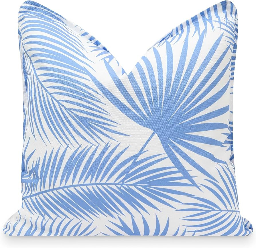 Hofdeco Premium Coastal Patio Indoor Outdoor Pillow Cover Only, 20"x20" Water Repellent for Backy... | Amazon (US)