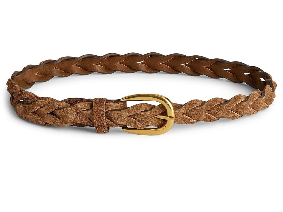 Madewell Suede Braided Belt Women's Belts Aged Cognac : XL/2XL | Zappos