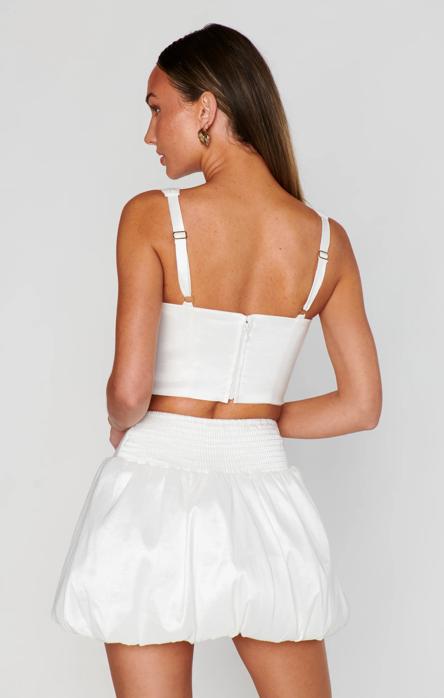 Celeste Skort ~ White Taffeta | Show Me Your Mumu