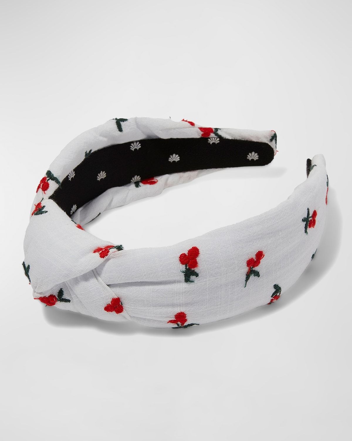 Knot Cherry Embroidered Headband | Neiman Marcus