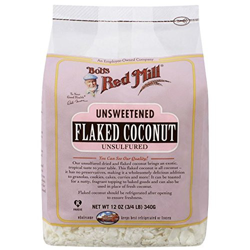 Bob's Red Mill Unsweetened Flaked Coconut, 12 Ounce (3/4 LB ) 340g | Amazon (US)
