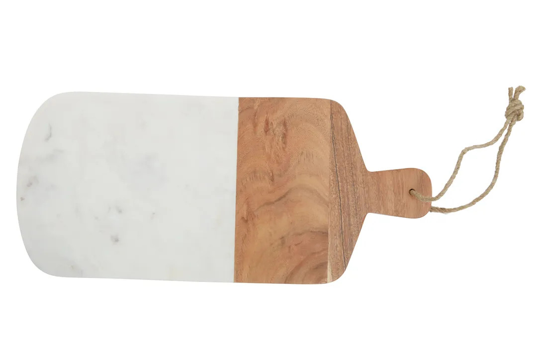 Monzaro Rectangular Marble And Acacia Wood Paddle Board | Debenhams UK