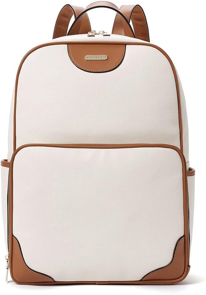 Womens Laptop Backpack Leather 15.6 Inch Computer Backpack Large Travel Daypack Business Vintage ... | Amazon (US)
