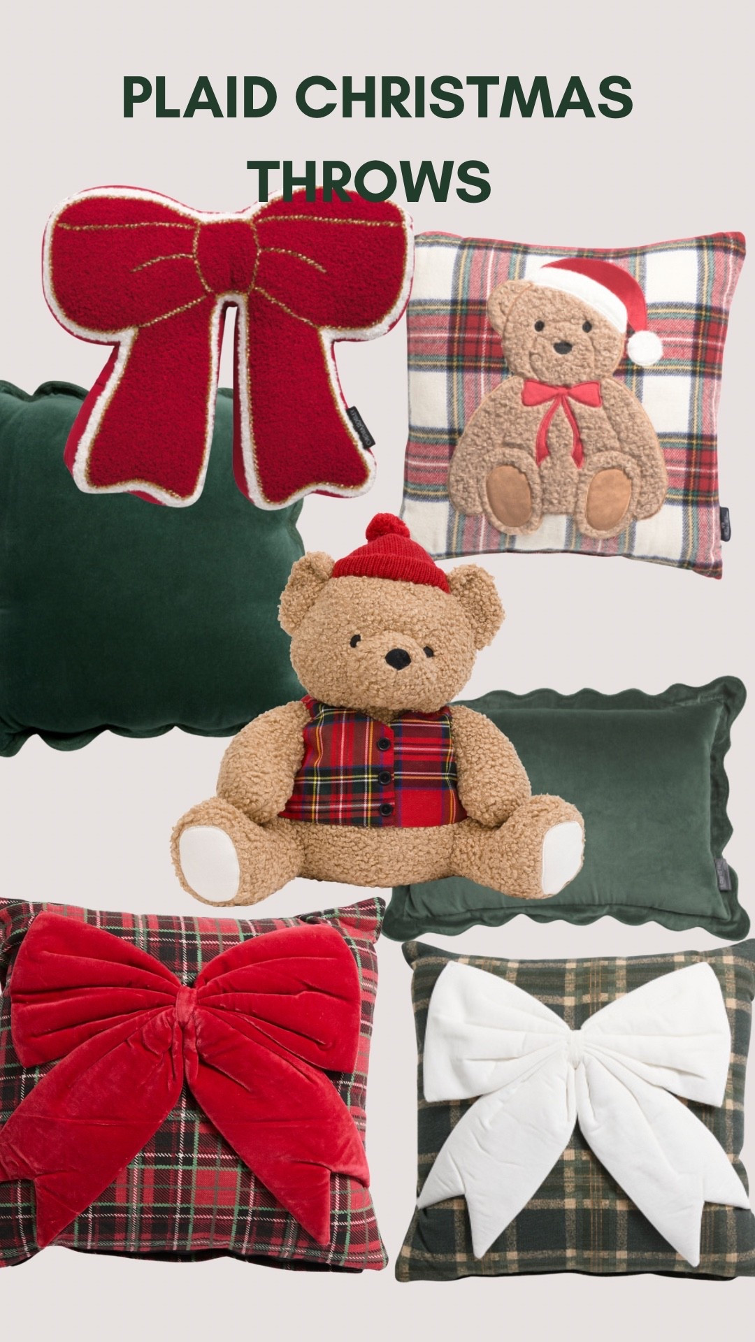 Christmas Plaid Pillows | Teddy Bear Pillow | Ralph Lauren Pilloww

#LTKHome #LTKHoliday #LTKSeasonal