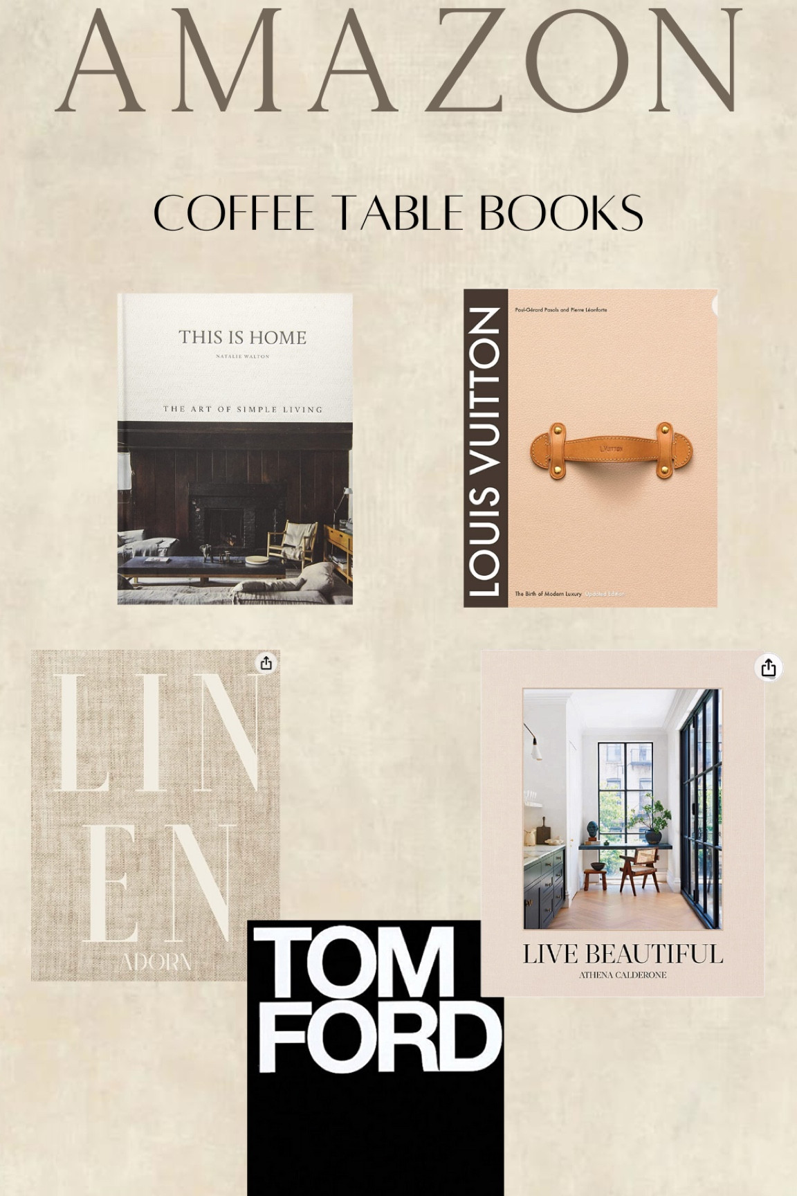Amazon home decor, coffee table books

#LTKunder50 #LTKhome #LTKFind