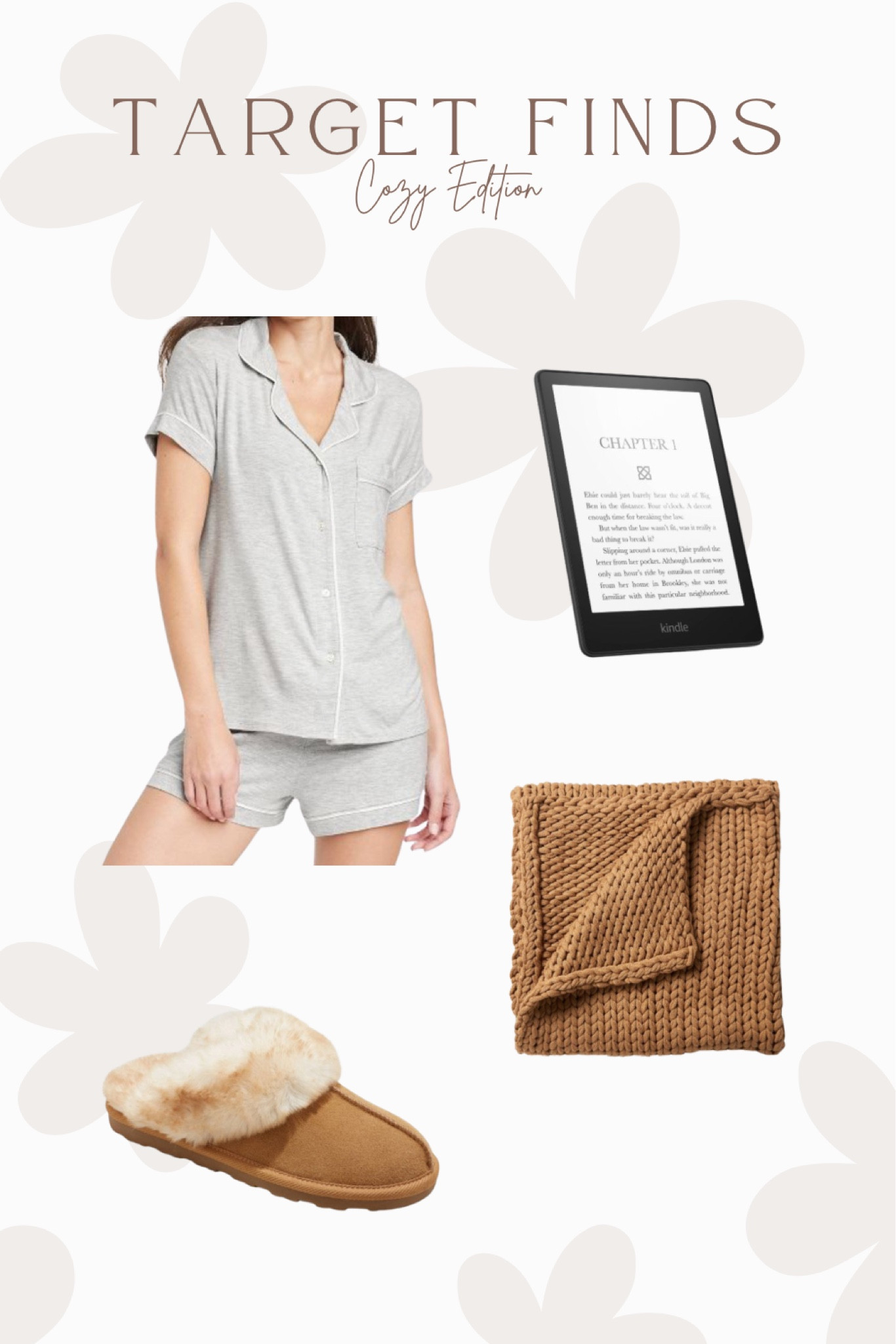 Target Finds Cozy Edition 

Target pajamas 
Cozy finds
Cozy Book Club
Cozy outfits
Cozy outfit
Cozy living
Books
Target home decor
Sleep aesthetic 
Woman fashionn