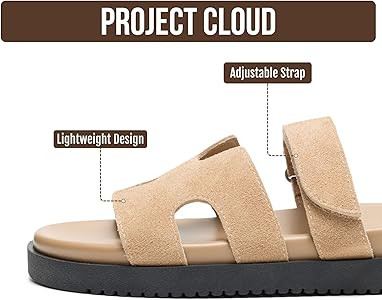 Project Cloud 100% Genuine Leather Sandals for Women Footwear - Stylish Womens Sandals with Plush... | Amazon (US)