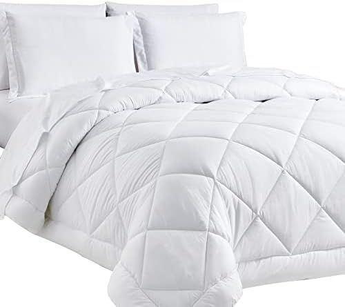 CozyLux Full/Queen Bed in a Bag 7-Pieces Comforter Sets with Comforter and Sheets White All Seaso... | Amazon (US)