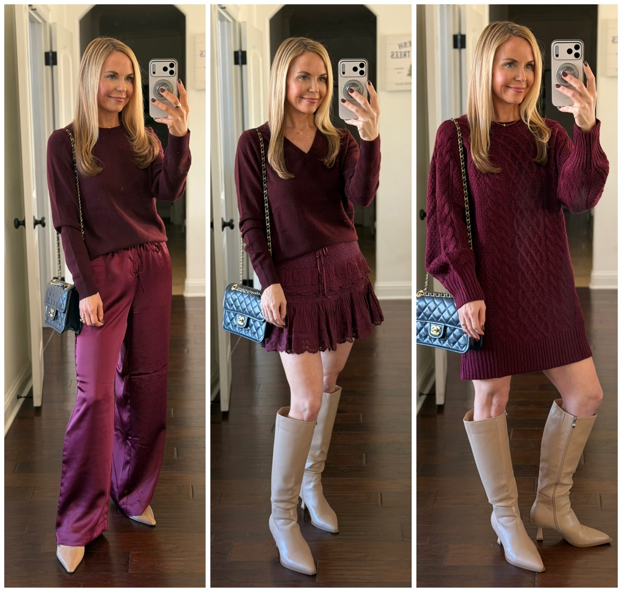 Burgundy holiday outfits 

#LTKSeasonal #LTKHoliday #LTKSaleAlert