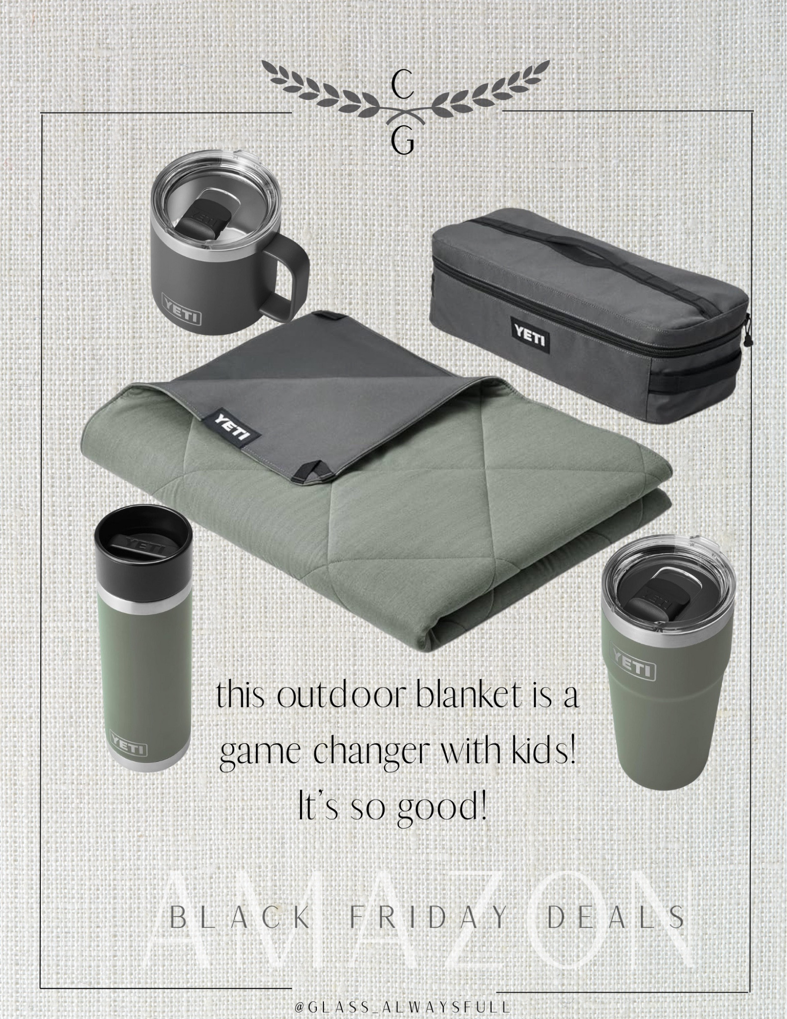 This outdoor picnic blanket is so nice to have especially with kids! Amazon Black Friday sale, yeti Black Friday sale, cyberweek gifts, gifts for him, Amazon gifts for him, Amazon gifts for her, yeti mug, yeti tumbler, yeti lowlands blanket. Callie Glass @glassalwaysfull 

#LTKCyberWeek #LTKGiftGuide #LTKmens