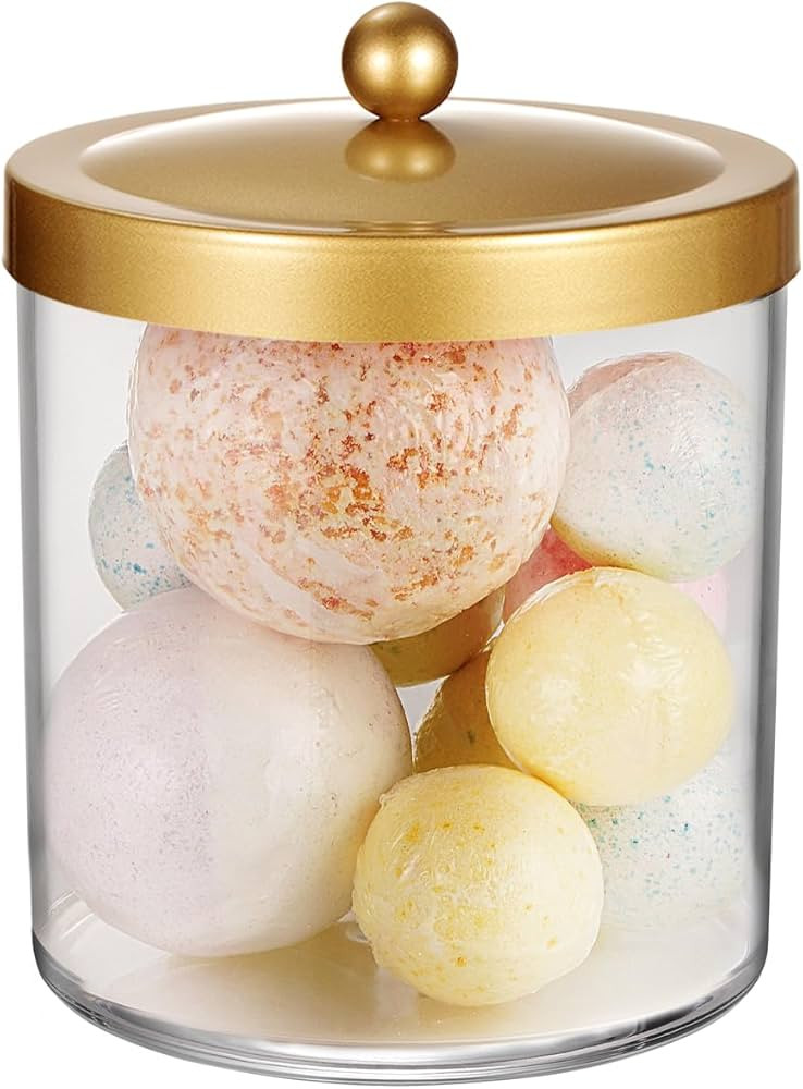 SheeChung Premium Quality Apothecary Jar - 50 Ounce Large Clear Plastic Container Canister with R... | Amazon (US)