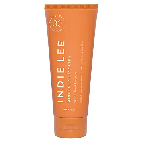 Indie Lee SPF 30 Broad Spectrum Sunscreen - Mineral Based Sunscreen with Squalane, Shea Butter & Aloe for All Day Sun Skin Care - Hydrating Uncoated Zinc Oxide Sun Block (3.3oz) | Amazon (US)