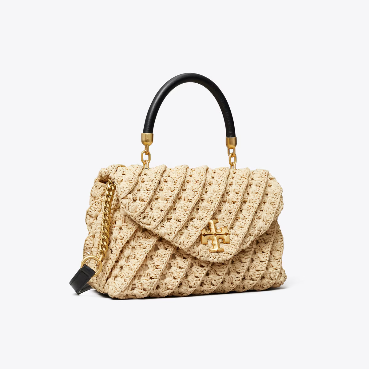 KIRA RAFFIA SMALL TOP-HANDLE SATCHEL | Tory Burch (US)