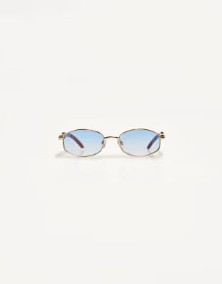 Bershka metallic sunglasses in black | ASOS (Global)