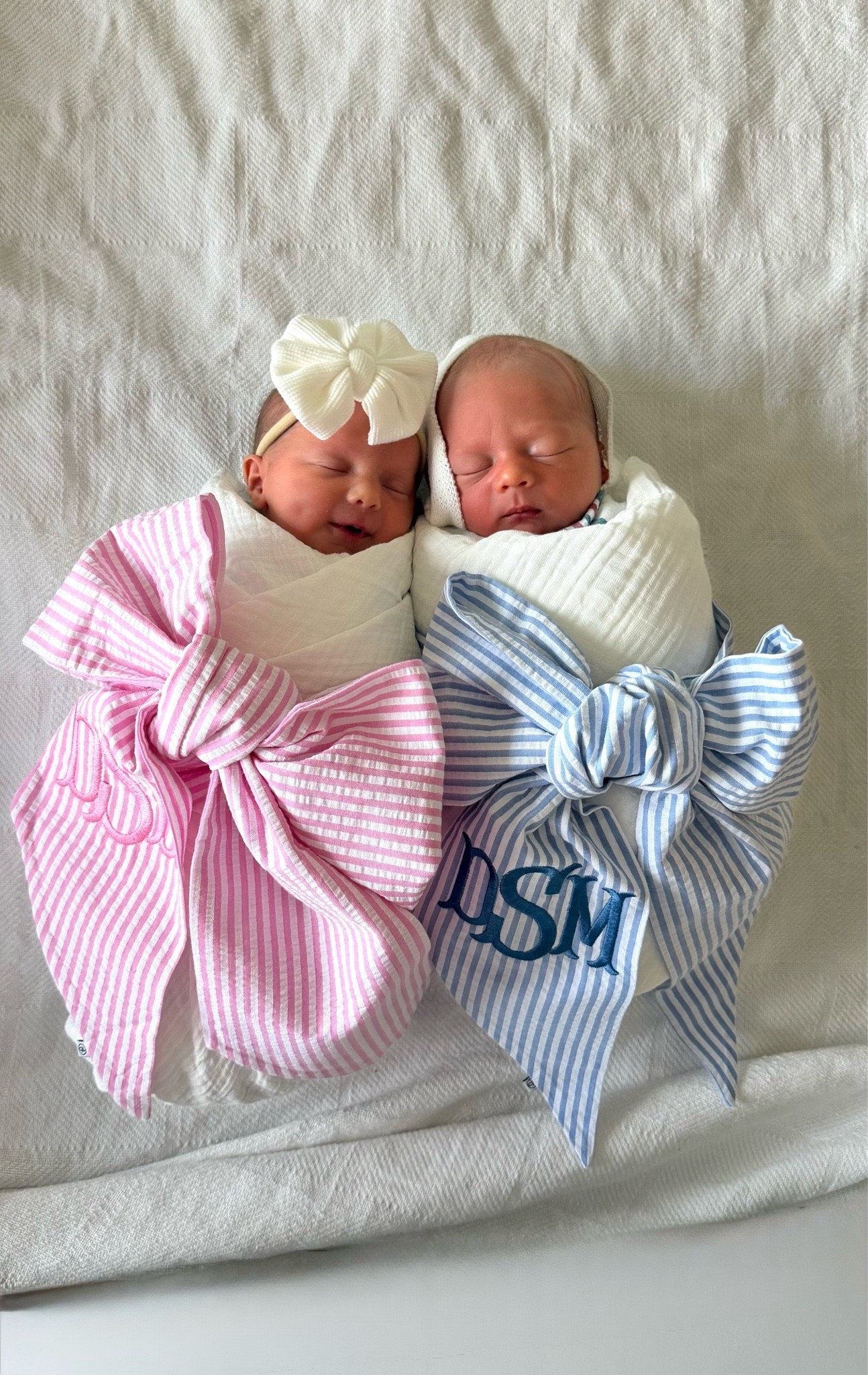Hospital swaddle bow for birth announcement with monogram

#LTKBaby #LTKBump #LTKmomlife