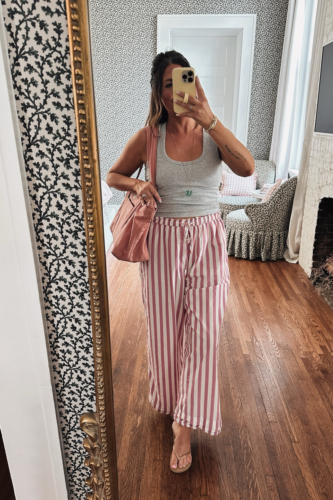 Summer outfits / stripe pants and the best basic tanks! / mom outfits 

#LTKOver40 #LTKmomlife #LTKootd