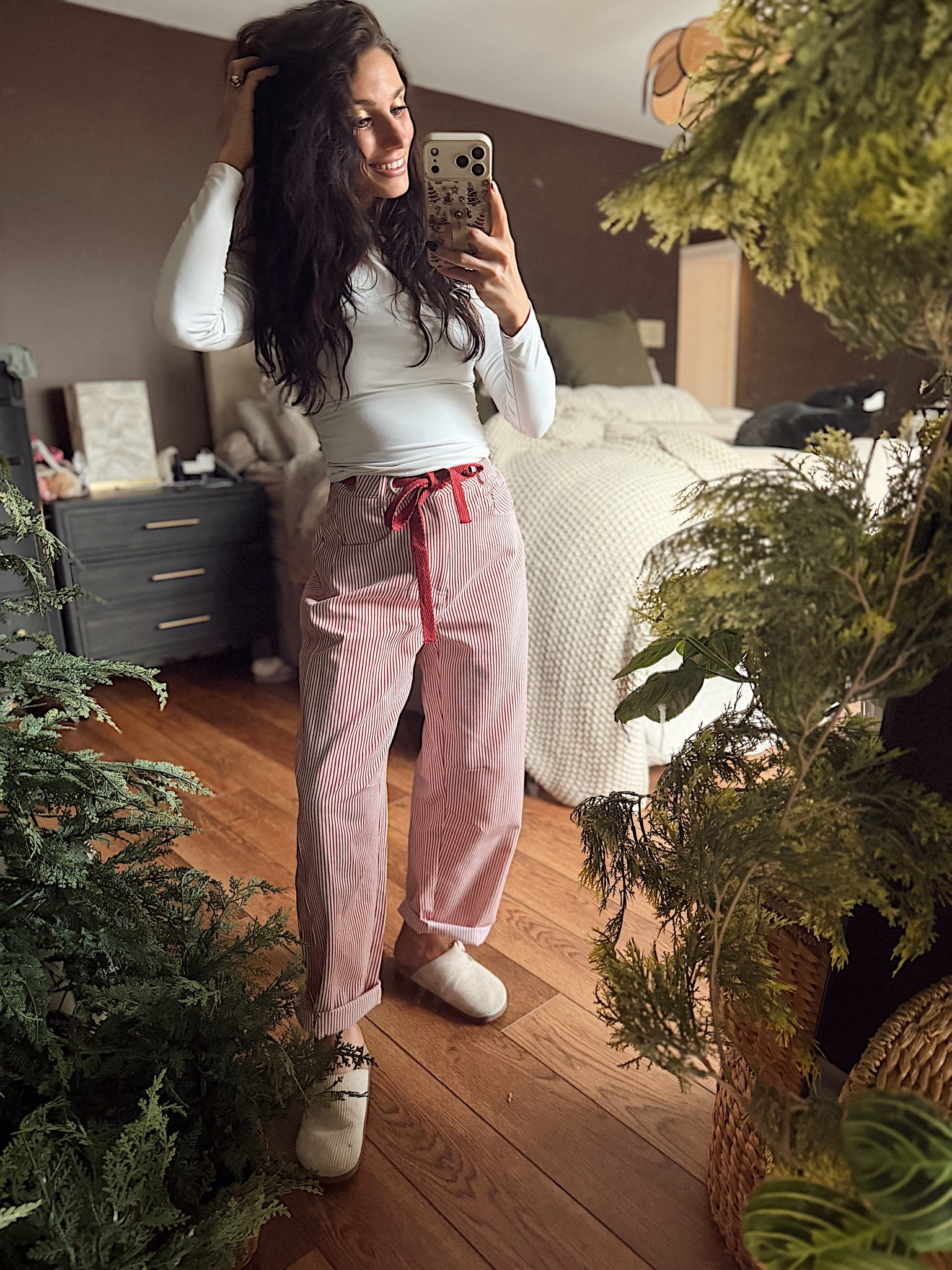 Heading to church with the family 🤍 Paired these stripped barrel leg pants that I got from @cider with my favorite @amazon basic long sleeve shirt for today’s look 🤍 Happy Sunday everyone! ✌🏼

#LTKFindsUnder50 #LTKootd #LTKPetite