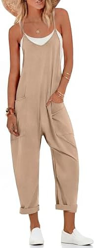 Ekouaer Womens Jumpsuit Sleeveless Casual Summer Overalls Jumpers Spaghetti Strap Baggy Long Pant... | Amazon (US)