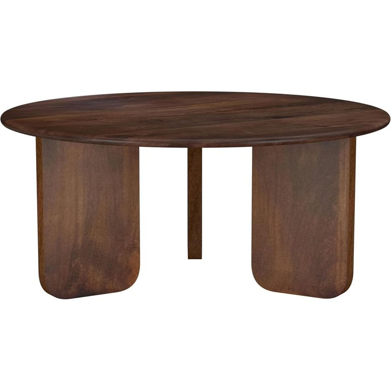 Coaster Home Furnishings Dale Round Solid Mango Wood Coffee Table Brown | Walmart (US)