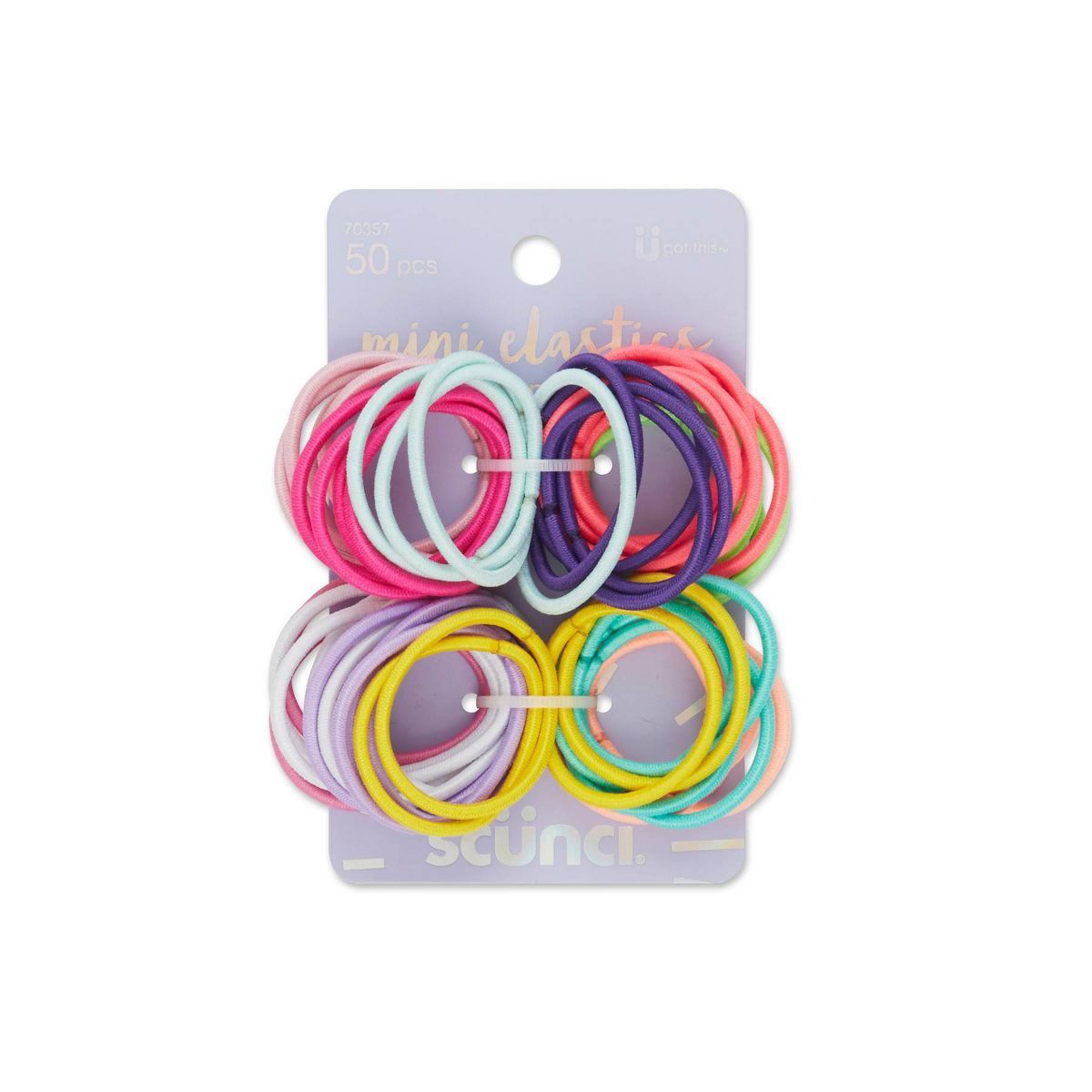 scunci Elastic Hair Ties - Assorted Colors - 2mm/50pk | Target