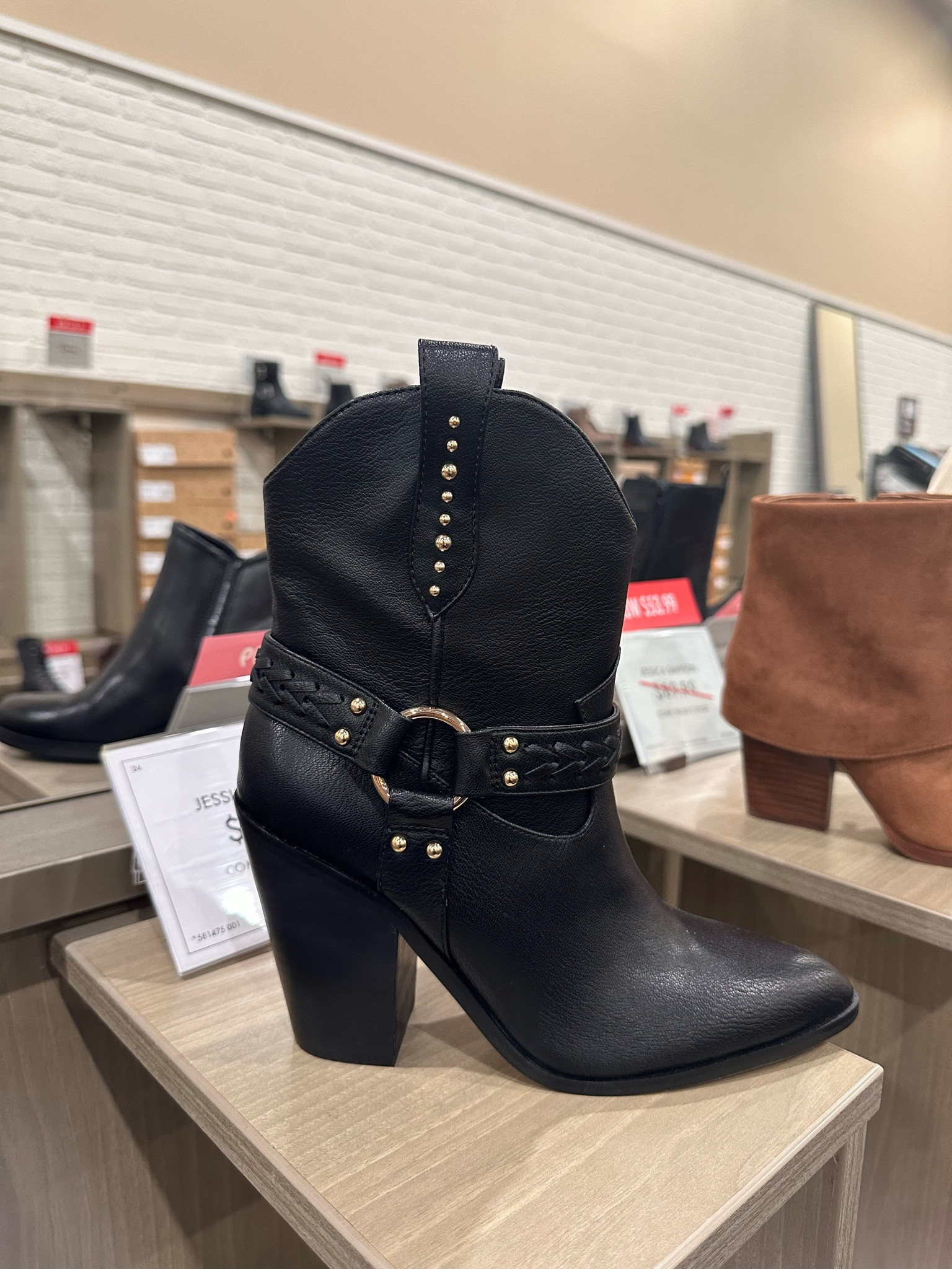 Spotted these western meets biker booties the other day and keep going back to look at them. Under $100 and such an interesting shape 

I couldn’t find them in black online yet but they were newly added (meaning they were being unboxed and displayed while I was there) so I would keep checking linked the brown version 

Booties | shoes | boots | fall shoes | leather boots | western boots | moto boots 

#LTKStyleTip #LTKShoeCrush #LTKFindsUnder100