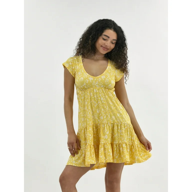 No Boundaries Babydoll Mini Dress, Women's | Walmart (US)