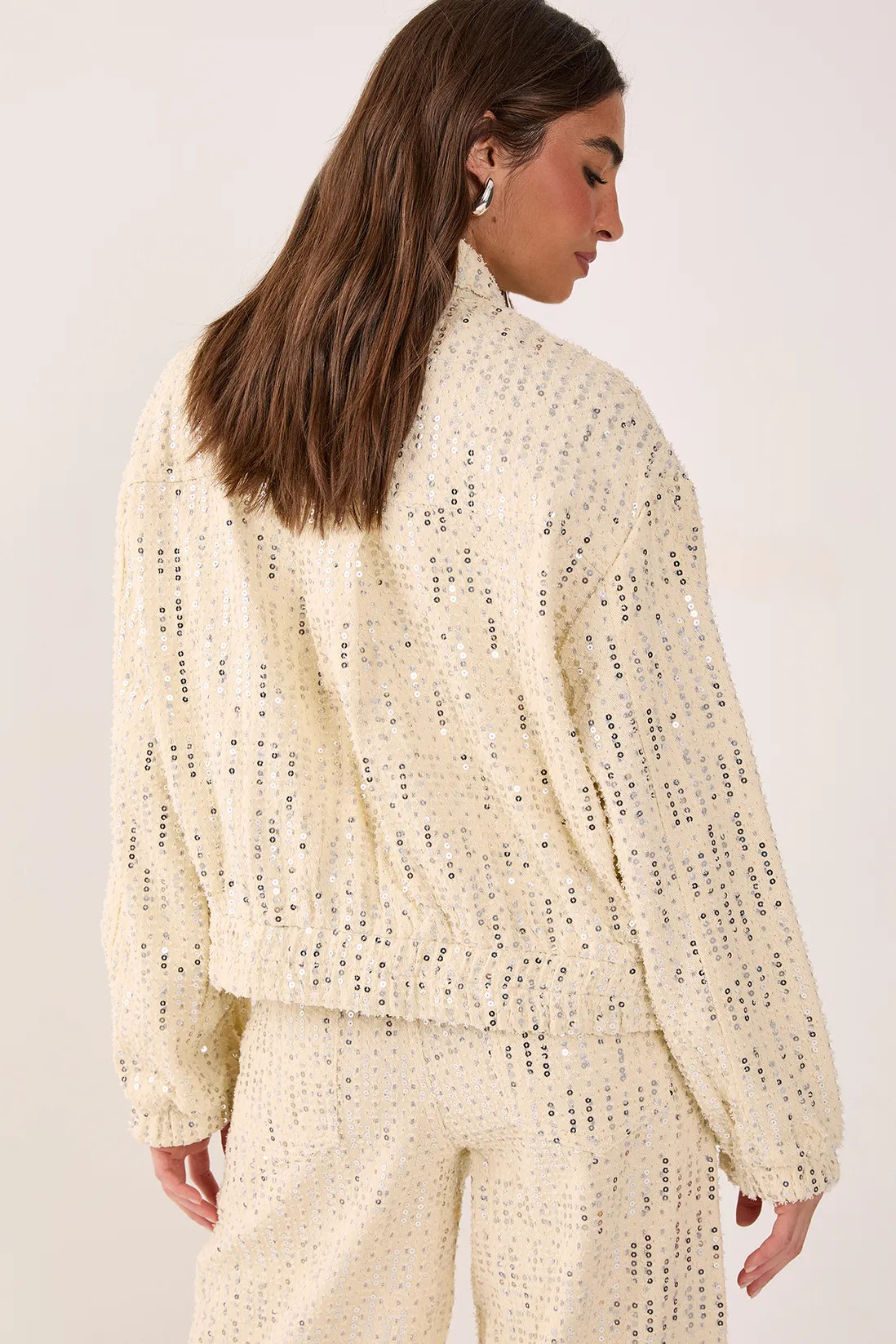 Jackets & Coats | Denim Sequin Bomber Jacket | NastyGal | NastyGal UK