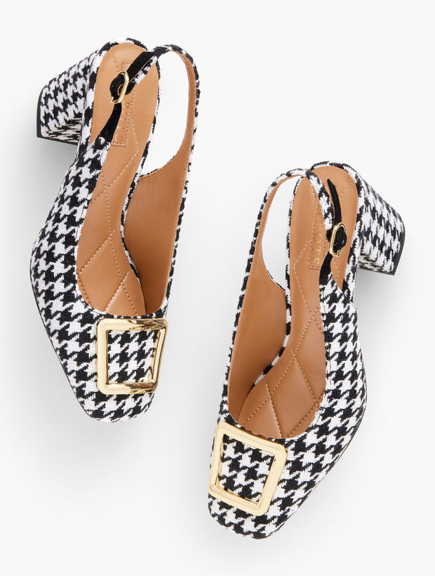 Valerie Square Toe Pumps - Houndstooth | Talbots