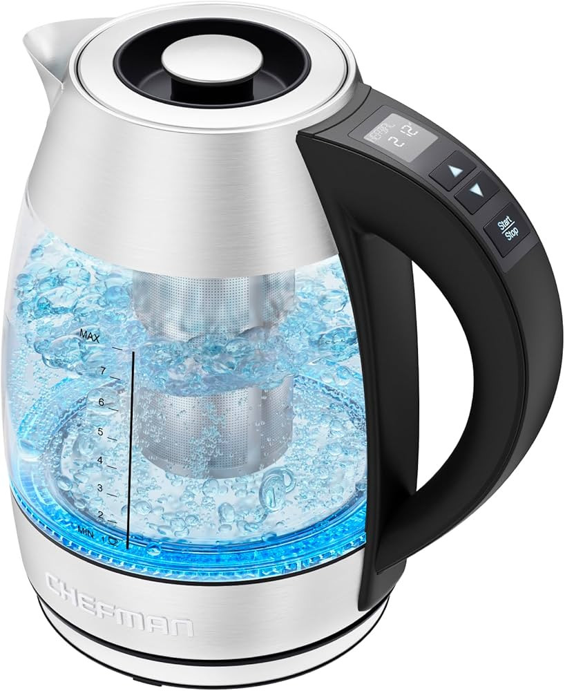 Chefman 1.8L Digital Electric Glass Kettle+ w/ Rapid-Boiling & 7 Presets for Precise Temperature,... | Amazon (US)