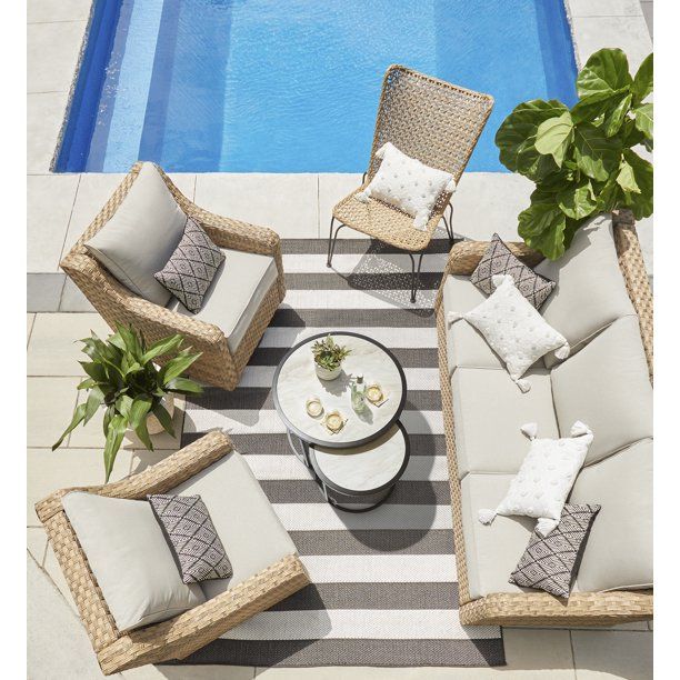 Better Homes & Gardens River Oaks 5-Piece Conversation Set with Covers | Walmart (US)