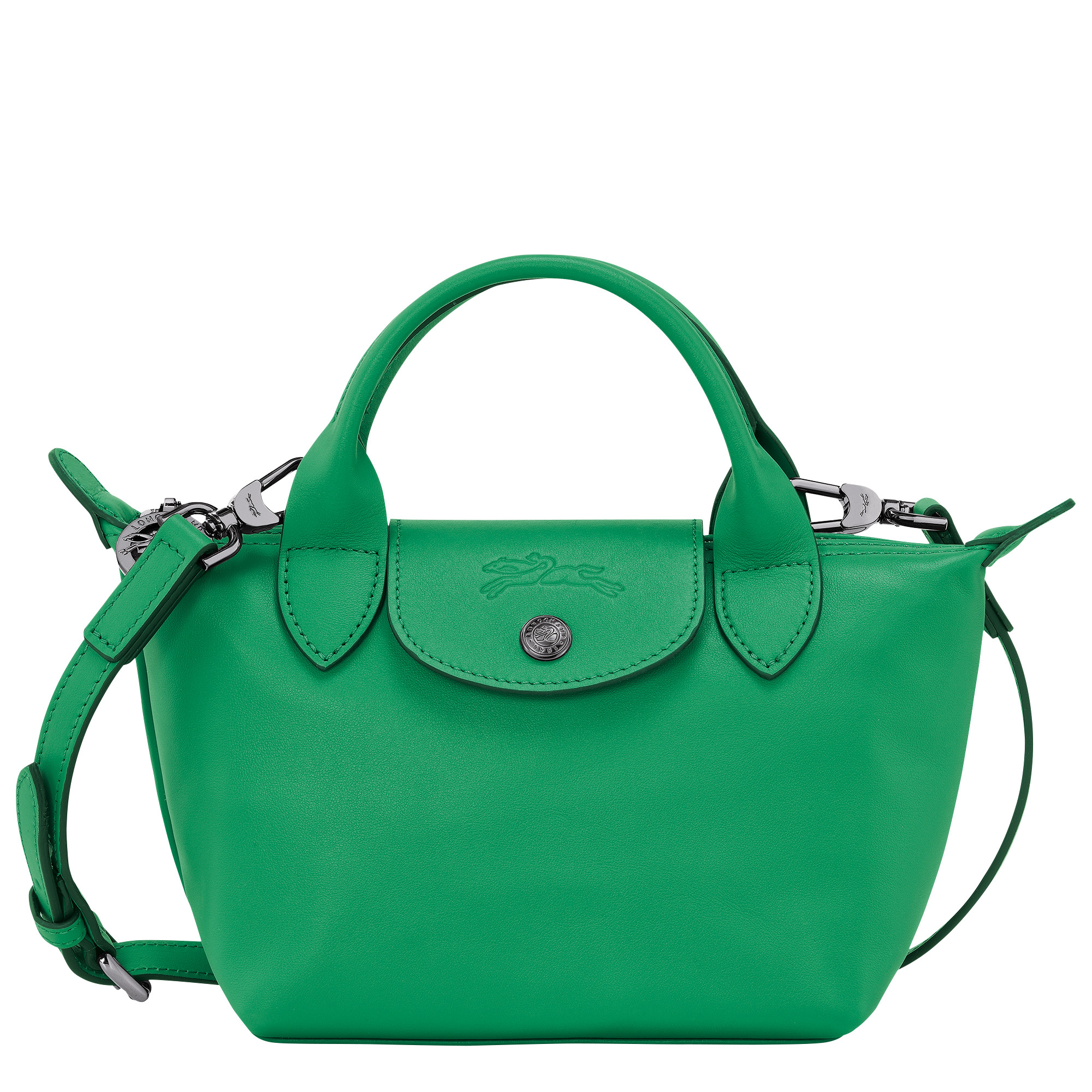 Le Pliage Xtra XS Handbag Green - Leather | Longchamp US | Longchamp