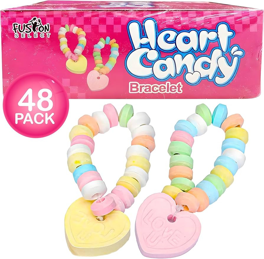 Fusion Select Color Candy Bracelet - Edible Candy Jewelry with Love Heart Charm - Sweet Treats fo... | Amazon (US)