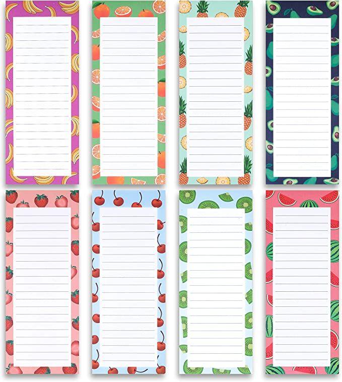 8 Magnetic Notepads - Large Notepads for Grocery List, Shopping List, To-Do List, Reminders, Reci... | Amazon (US)