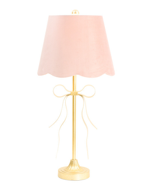 29in Metal Ribbon Scalloped Shade Table Lamp | Bedroom | Marshalls | Marshalls