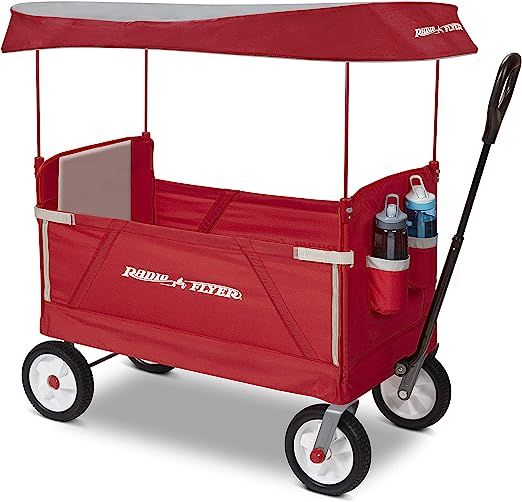 Radio Flyer 3 in 1 Off-Road EZ Fold Wagon with Canopy, Red | Amazon (US)