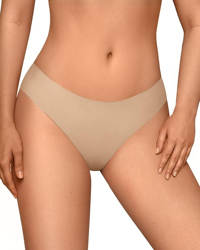 OEAK Seamless Thongs for Women Invisible Thongs No Show Thong Panty Liners Tangas Comfortable Wor... | Amazon (US)