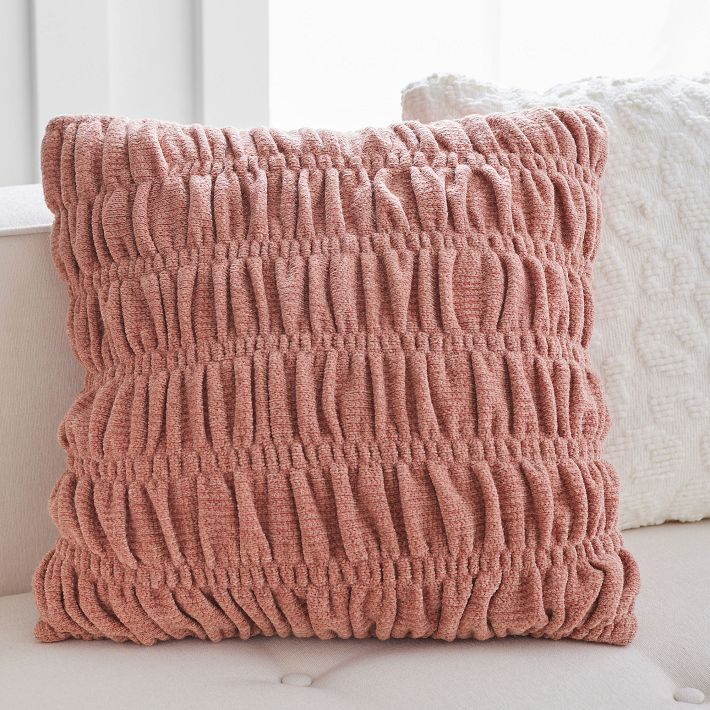 Ruched Chenille Pillow | Pottery Barn Teen