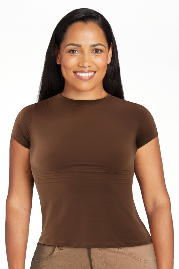 No Boundaries Fit Stretch Tee with Short Sleeves, Women's XS-XXXL | Walmart (US)