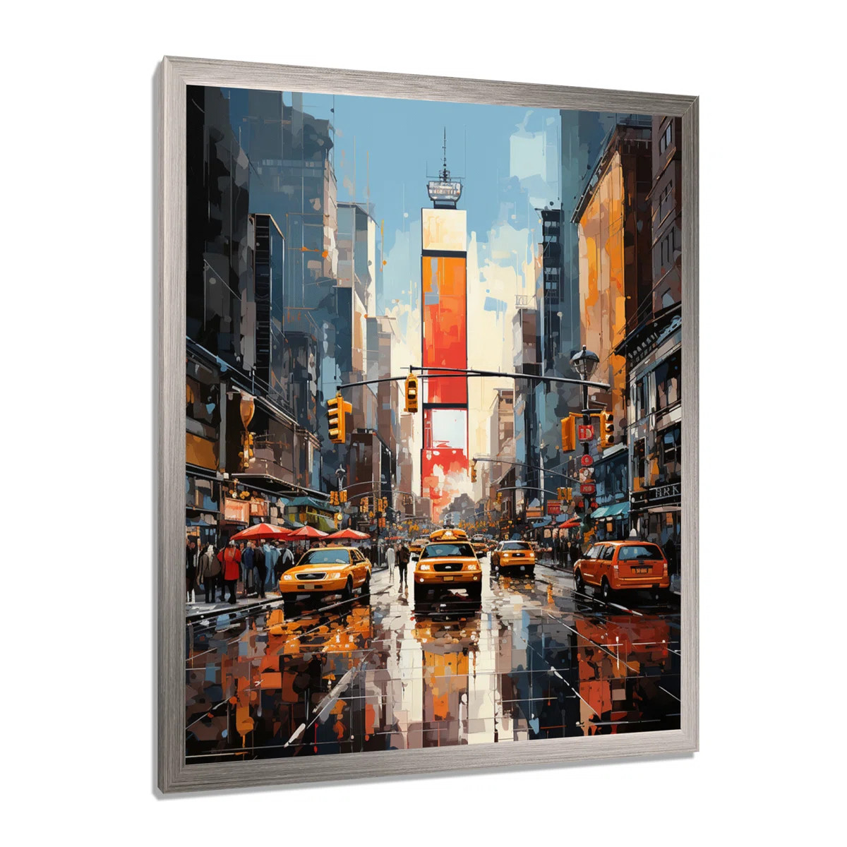 Yellow Grey New York City - New York Framed Art | Wayfair North America
