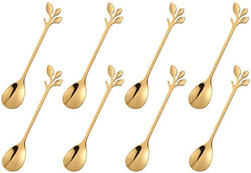 Gold Plated Stainless Steel Mini Coffee Espresso Spoon, Tableware Flatware Dessert Teaspoons Smal... | Amazon (US)