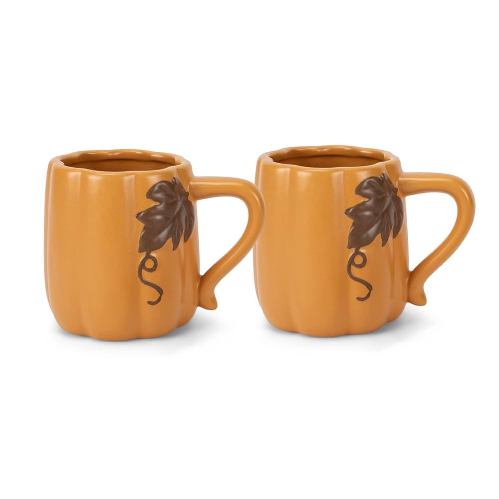 Nat & Jules Pumpkin Shaped 12 ounce Ceramic Coffee Mugs: Perfect for Halloween, Thanksgiving and ... | Amazon (US)