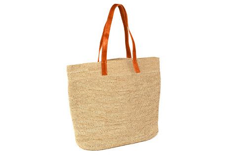 Shelter Island Raffia Shopper | One Kings Lane